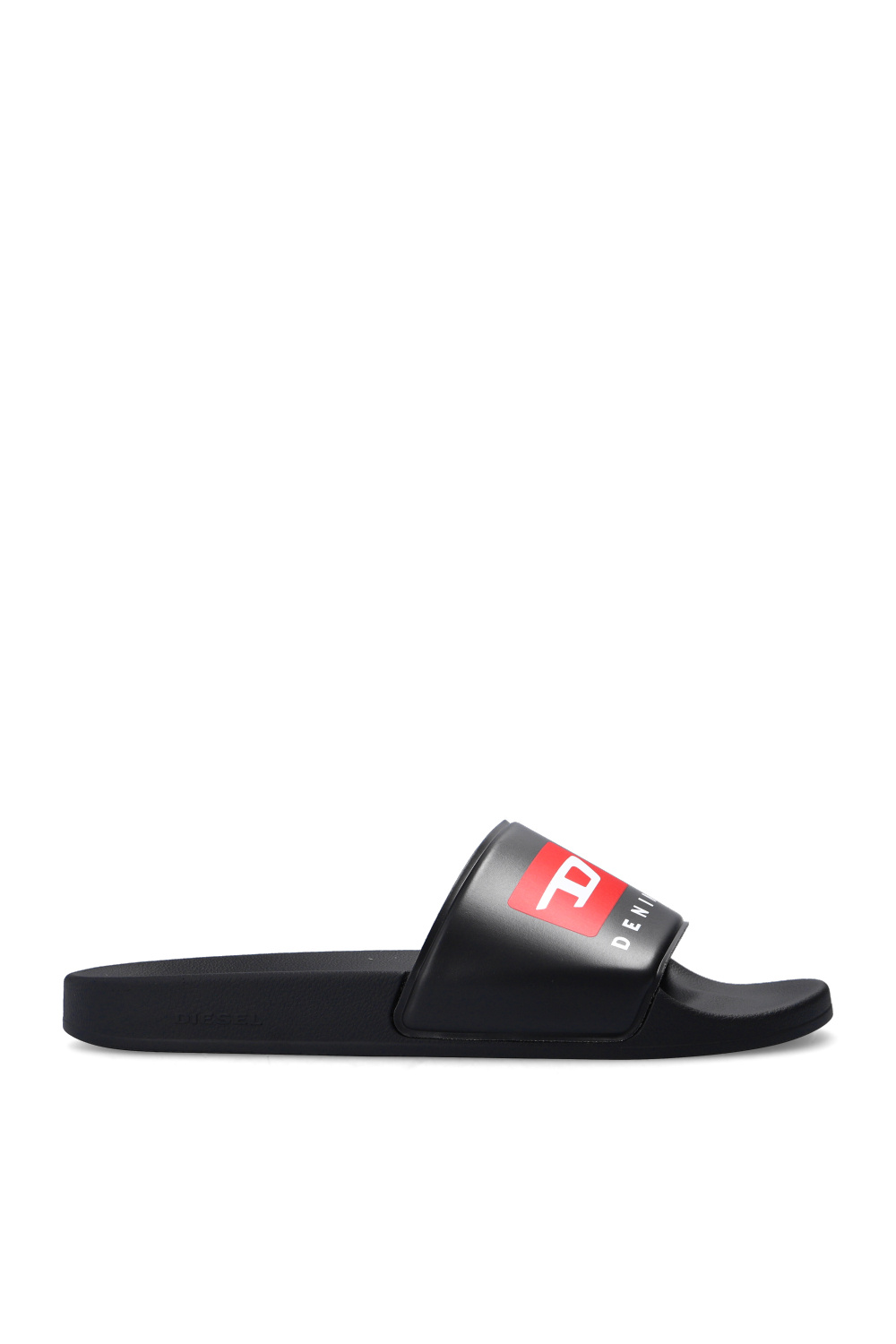 Slides with logo Diesel - Schutz rainbow-effect heeled